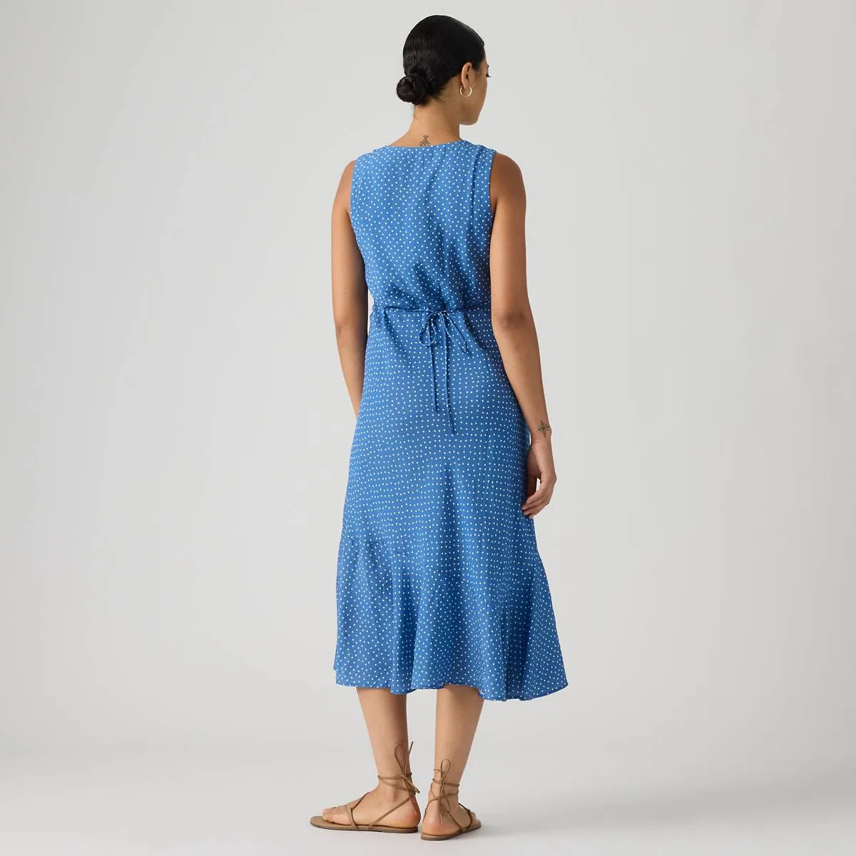 Платье-Комбинация Brita миди Levi's, Tovi Dot Delft - Blue — фото 4