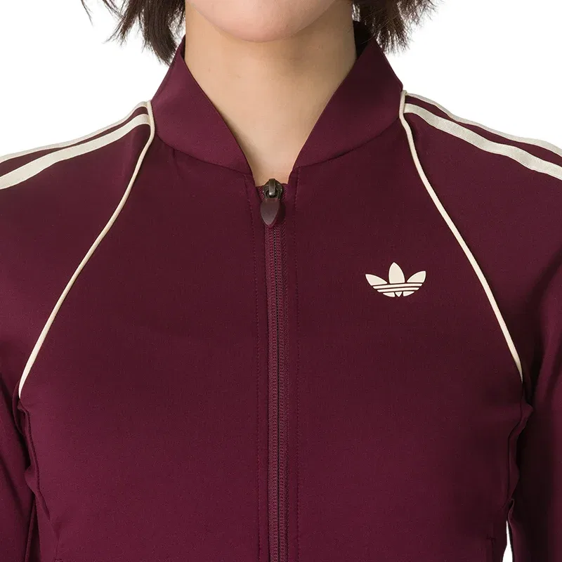 Женская рубашка для тренировок Originals Sport Superstar Midlayer Shirt Asia Sizing 'Maroon' adidas, Maroon — фото 2