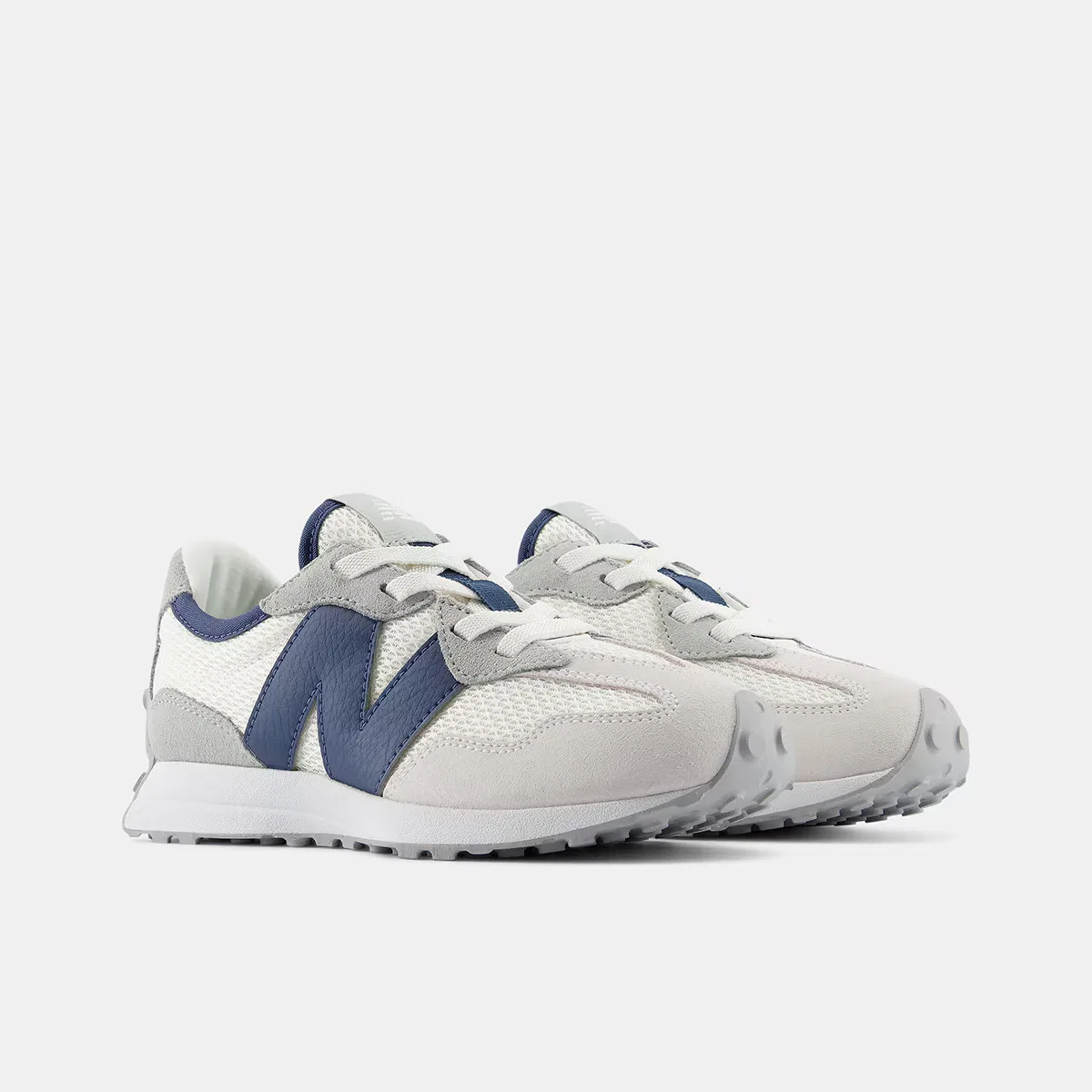 Кроссовки, Casual Niños 327 Bungee Lace, New Balance, белый синий — фото 4