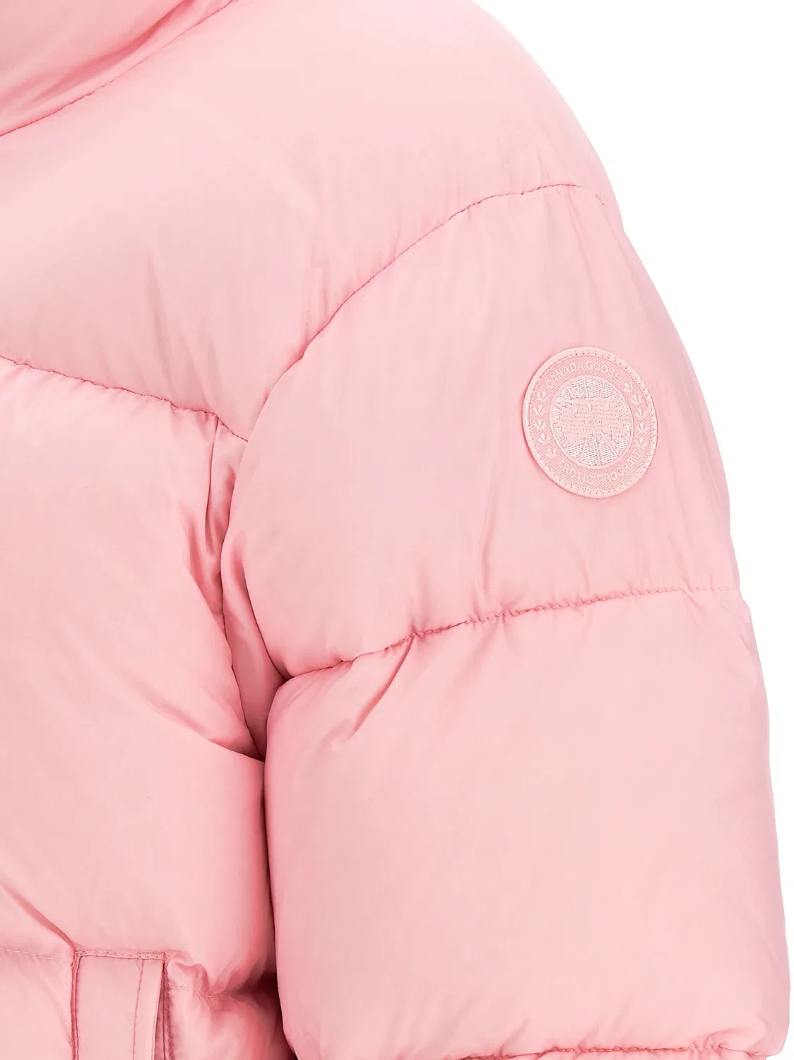 Пуховик Canada Goose, розовый — фото 4