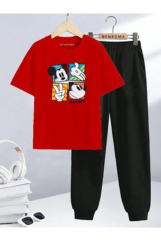 Детский спортивный костюм для девочек с принтом Character Printed Benroma, Red