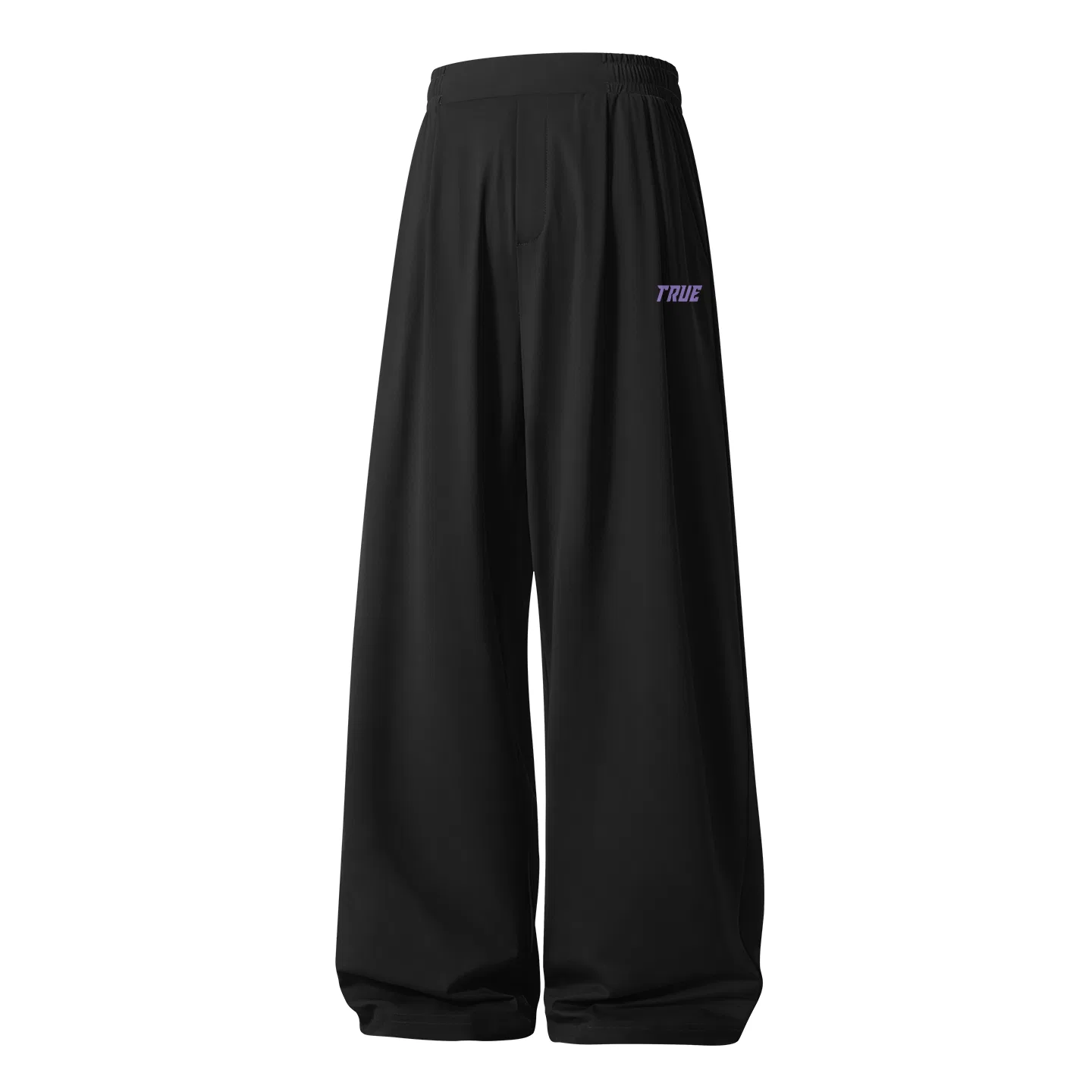Детские спортивные брюки прямого кроя из льняного шелка MINISO, Ice Silk Drape Black (Mystic Purple Future Pants Logo)
