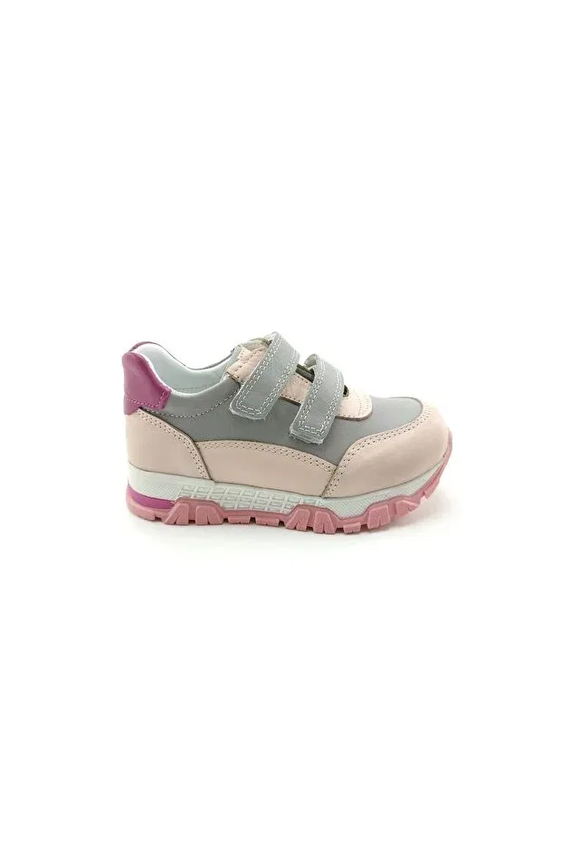 Детские ортопедические кроссовки с липучкой Ortoplus, Gray-Pink