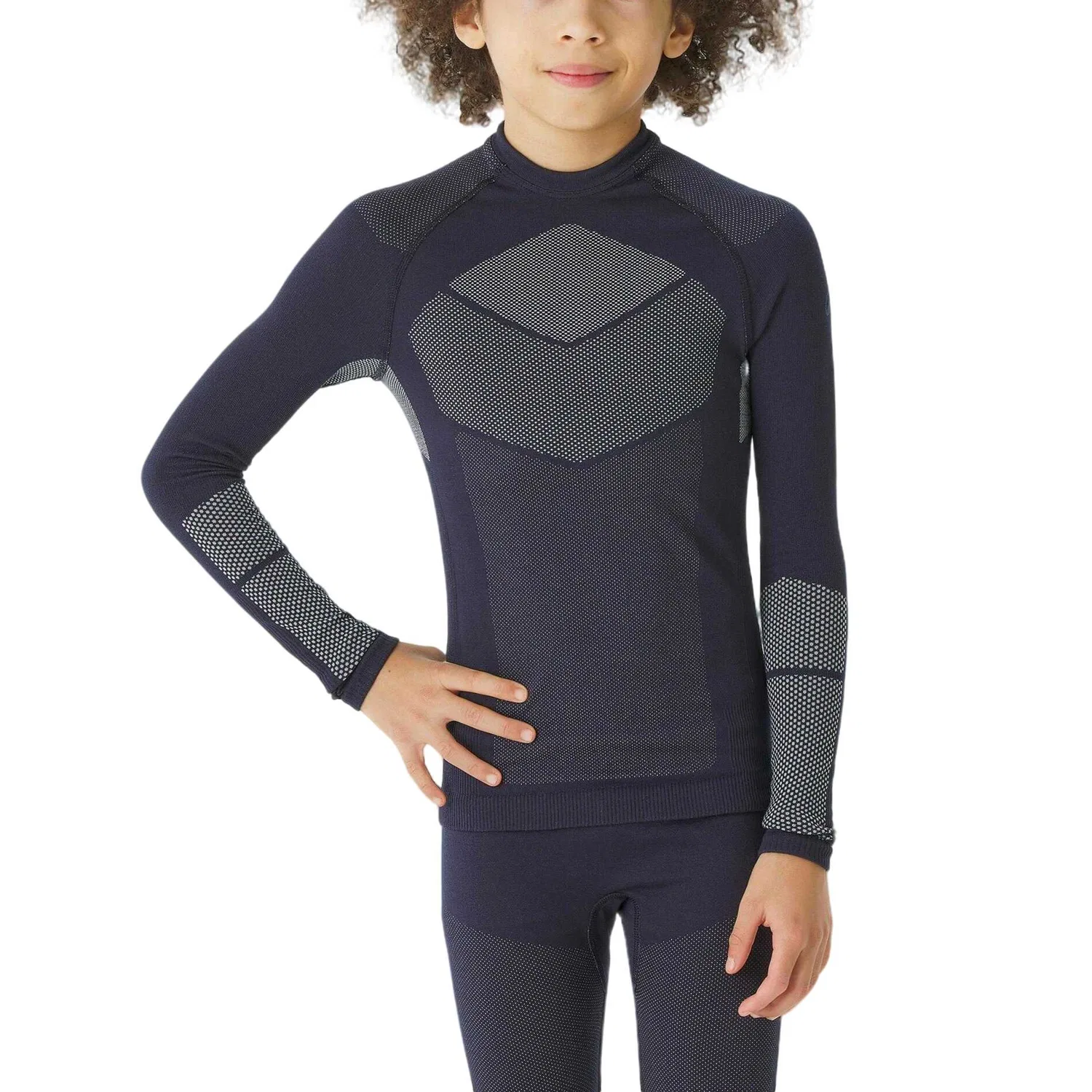 Детская спортивная футболка с принтом DECATHLON, Blue Black/Silver Gray
