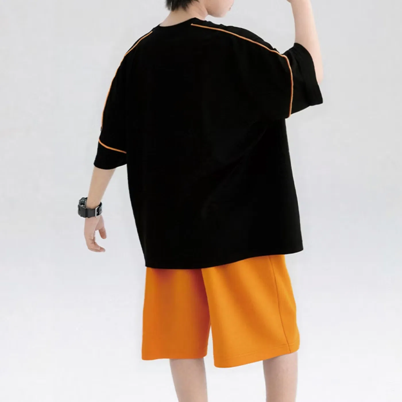Комплект одежды для мальчиков с коротким рукавом, модель 2 pcs 3-14years boys pants suit, Chicpoint, оранжевый — фото 2