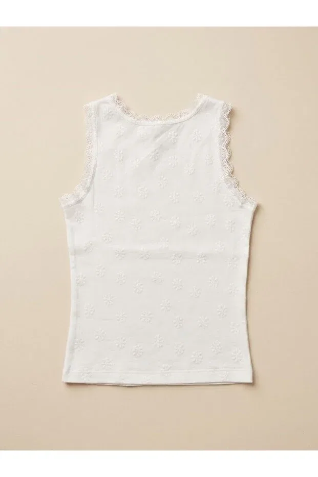 Детский топ для девочек на тонких бретелях Zeyzey, White — фото 2