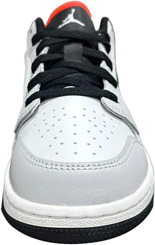 Детские кроссовки для мальчиков Air Jordan 1 Low Nike, Black/Summit White/Infrared/Black — фото 3