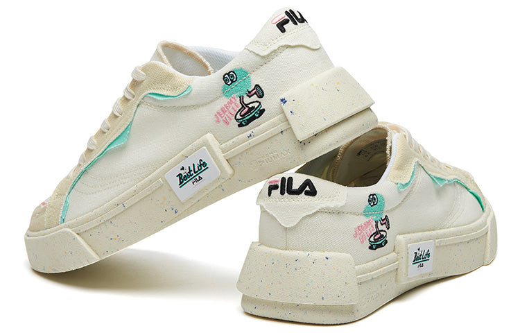 Кеды (WMNS) Fila Fusion x Jeremyville 'Cream', бежевый — фото 4