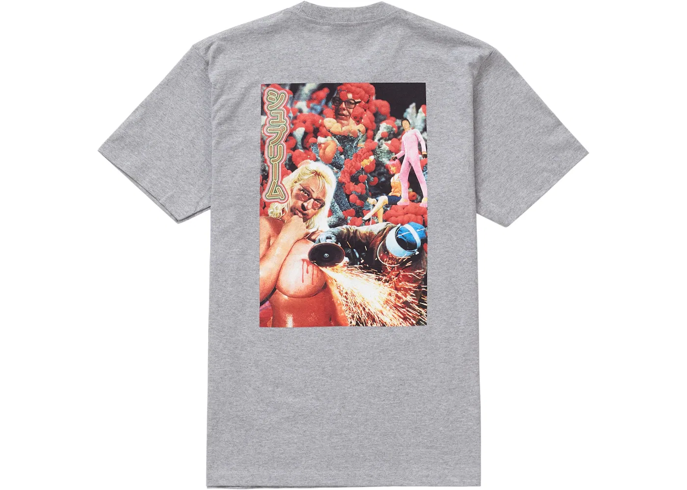 Мужская футболка с принтом Supreme Sekintani La Norihiro Boobies Tee, Heather Grey — фото 2