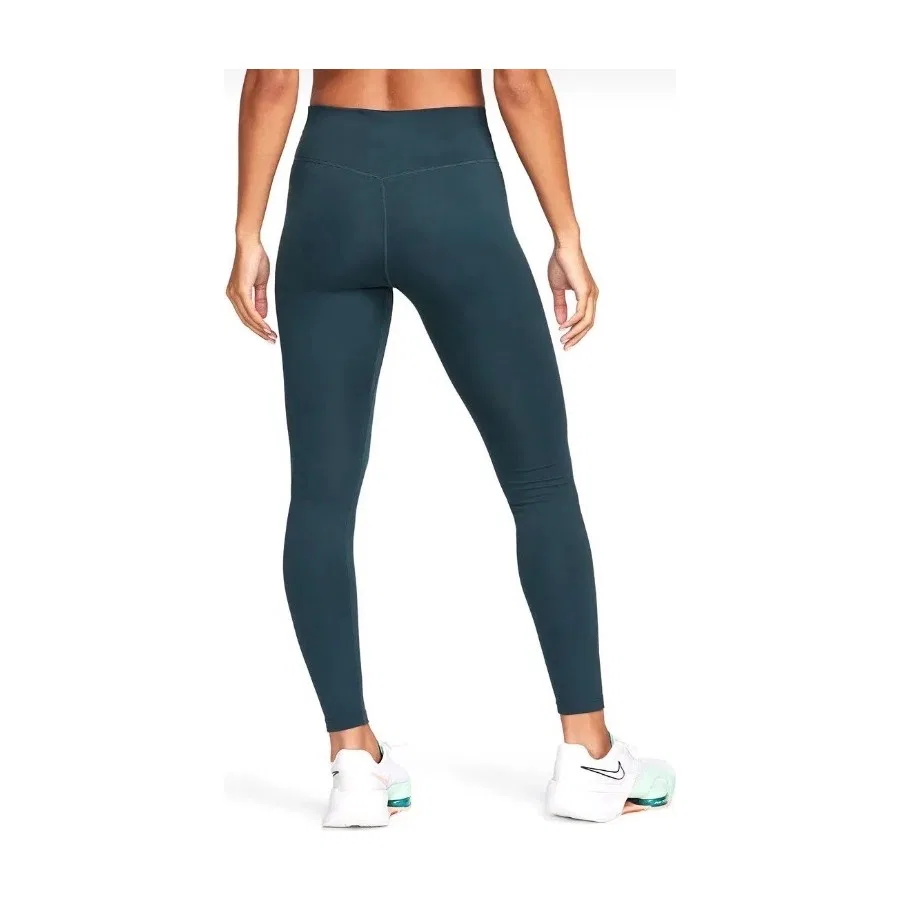 Женские спортивные леггинсы с высокой посадкой Nike One Dri Fit, Зеленый — фото 2