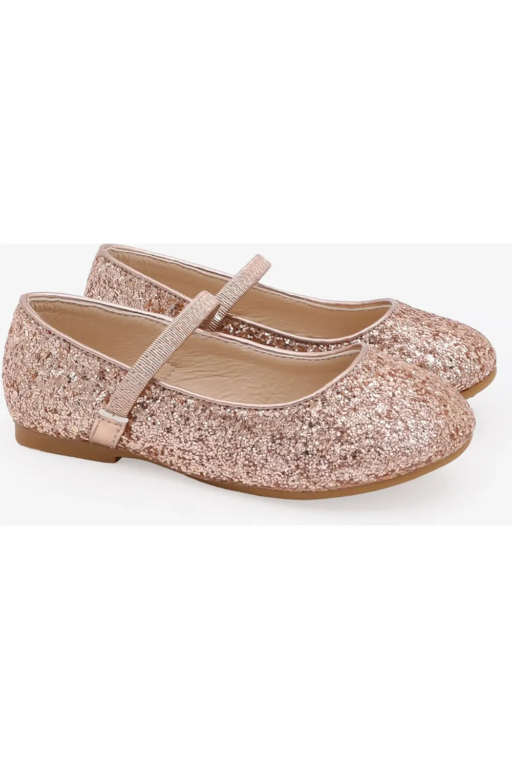 Детские балетки на плоской подошве Rock Glitter Kailee P, Rose Gold