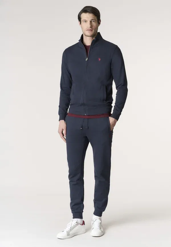 Худи на молнии, хлопок, Zip-up sweatshirt, U.S. Polo Assn., синий — фото 2