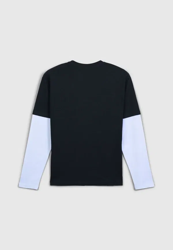 Топ с принтом Long sleeved top Terranova, черный — фото 4