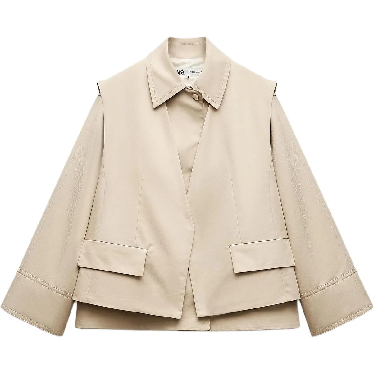 ZARA Женский повседневный костюм ZW Series Casual Suit, Sand