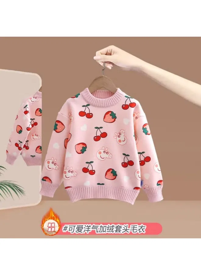 Лонгслив утепленный с начесом для малышей и детей Peppa Pig, розовый — фото 2