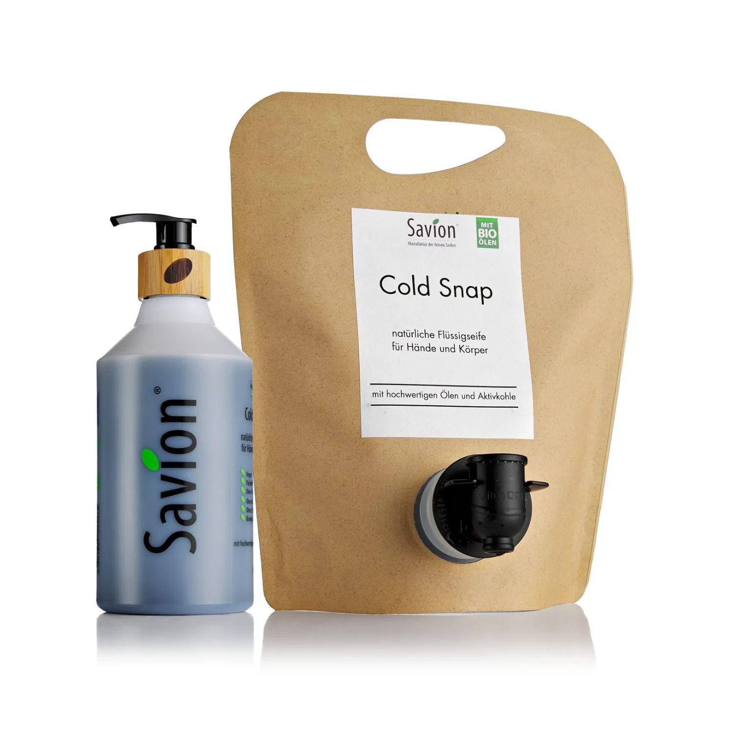 Жидкое мыло для рук и тела Savion Cold Snap с активированным углем, 500 мл — фото 4
