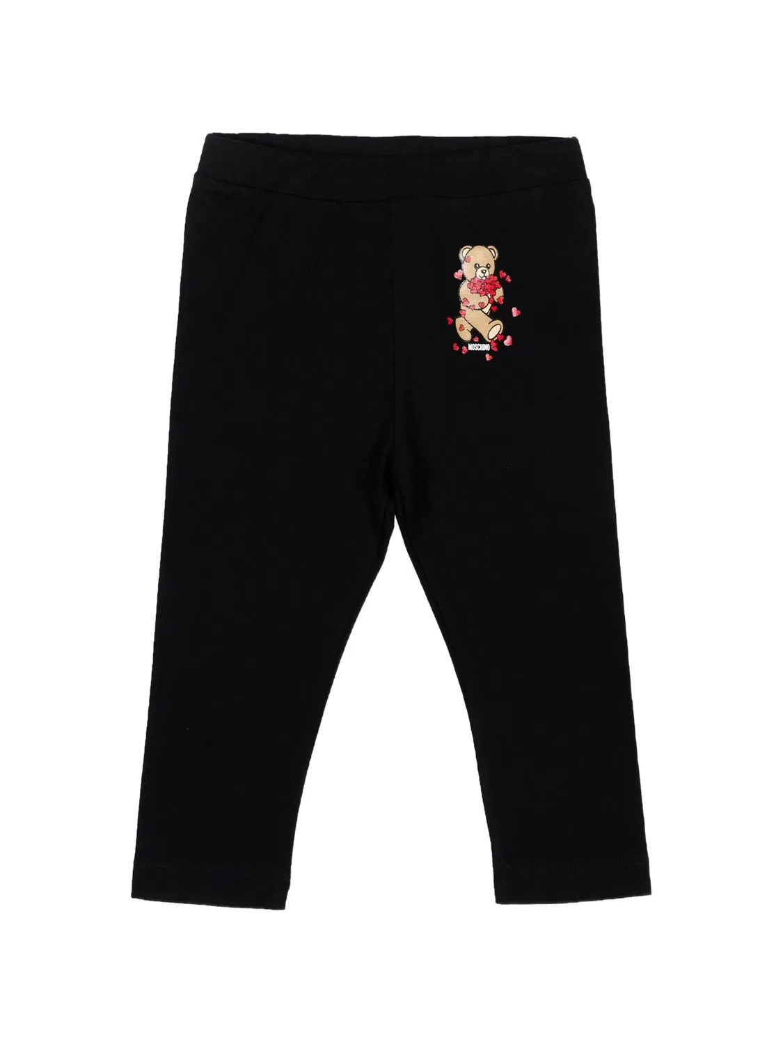 Леггинсы с принтом Teddy Bear Moschino Kids, черный