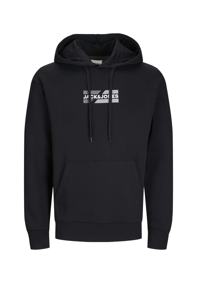 

Толстовка с капюшоном с графическим принтом Jack & Jones, черный