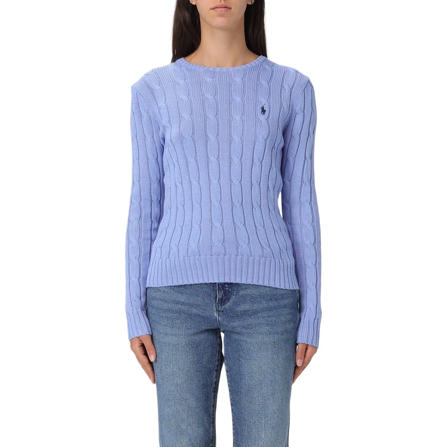 Женский вязаный джемпер облегающего кроя New Litchfield Blue Polo Ralph Lauren, New Litchfield Blue — фото 4