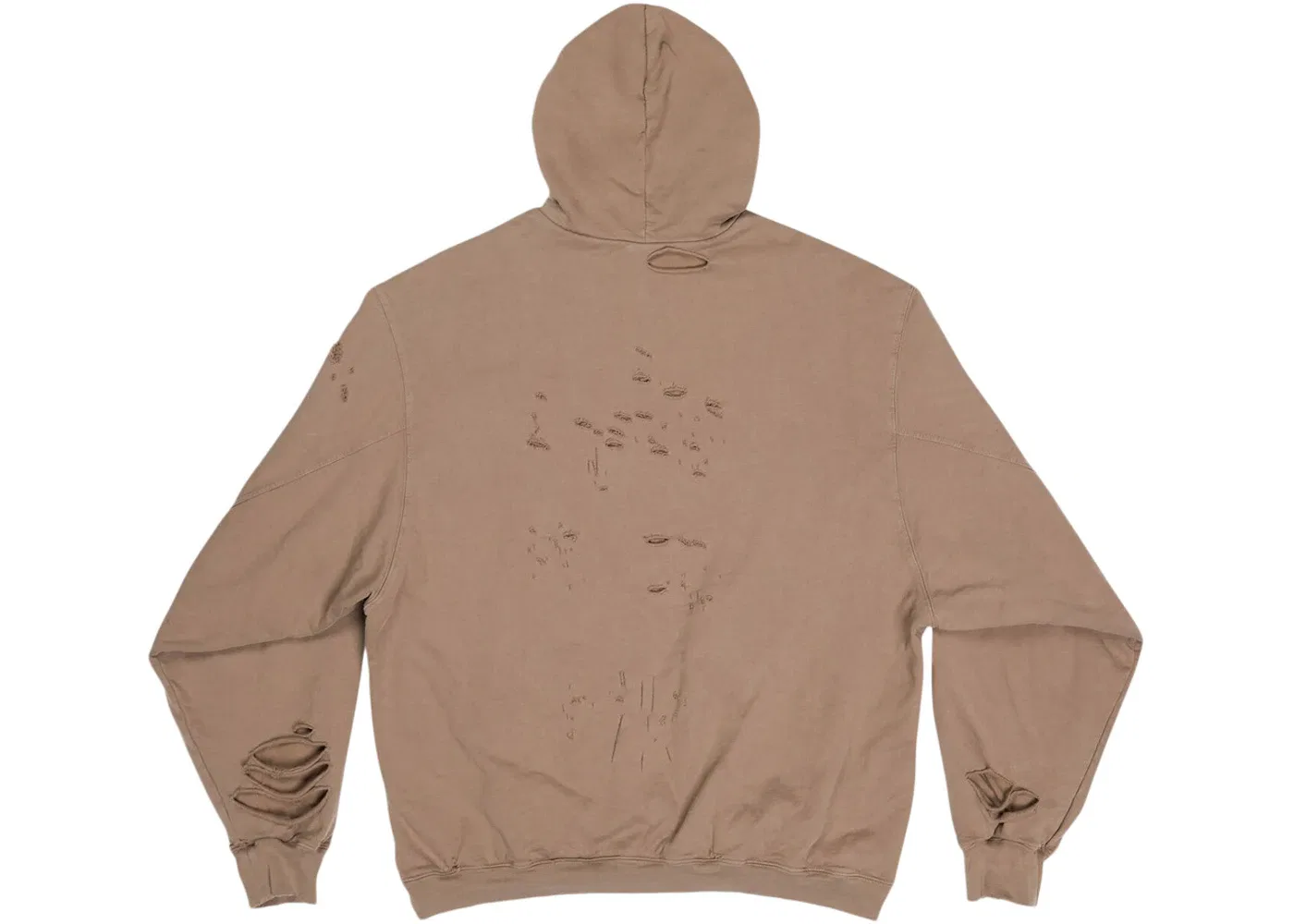 Мужской худи оверсайз с принтом Hoodie Balenciaga, Dark Beige/Khaki — фото 2