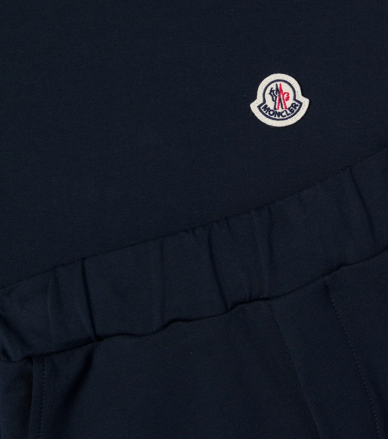Комплект из толстовки и спортивных брюк хлопковый Moncler Enfant, синий — фото 3