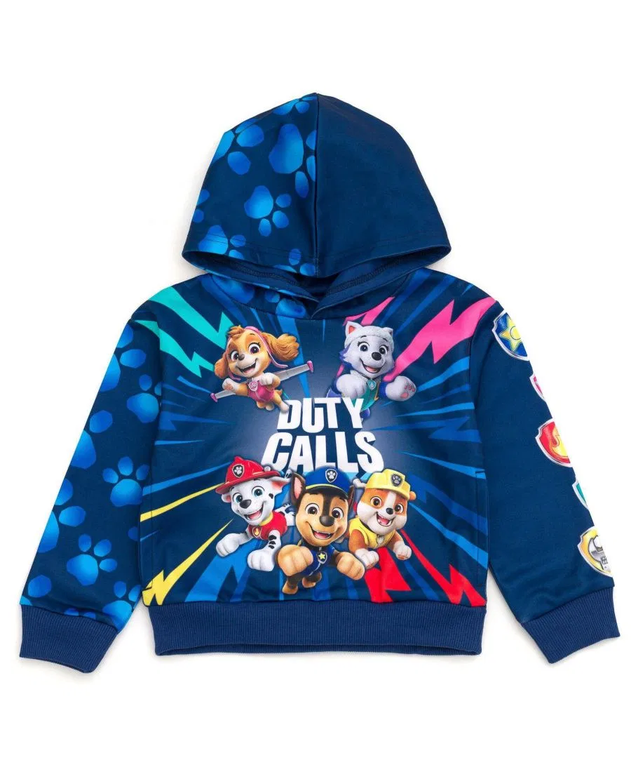 Худи из флиса с принтом Duty Calls Paw Patrol, Navy Multi