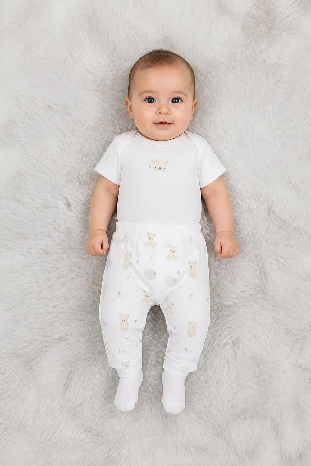 Rock-A-Bye Baby Boutique Комплект детской одежды с принтом из 6 предметов, белый