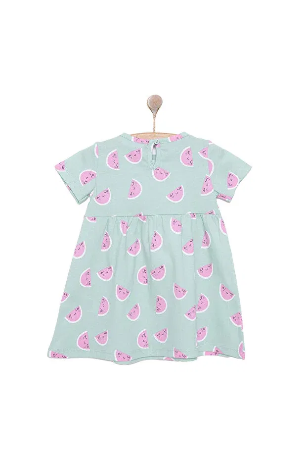 Детское платье для девочек хлопковое Ebebek Hello Baby, Dark Mint — фото 2