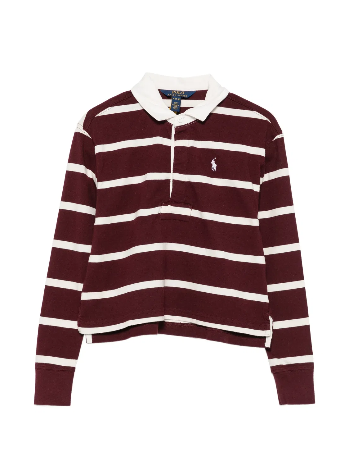 Полосатая рубашка поло с длинными рукавами Polo Ralph Lauren Kids, красный