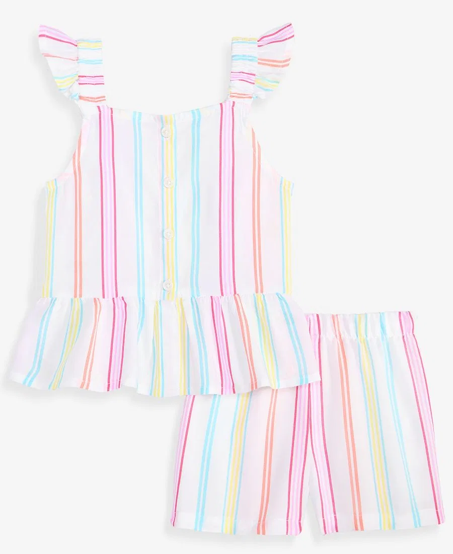 Комплект из топа и шорт с принтом в полоску Epic Threads, Bright White