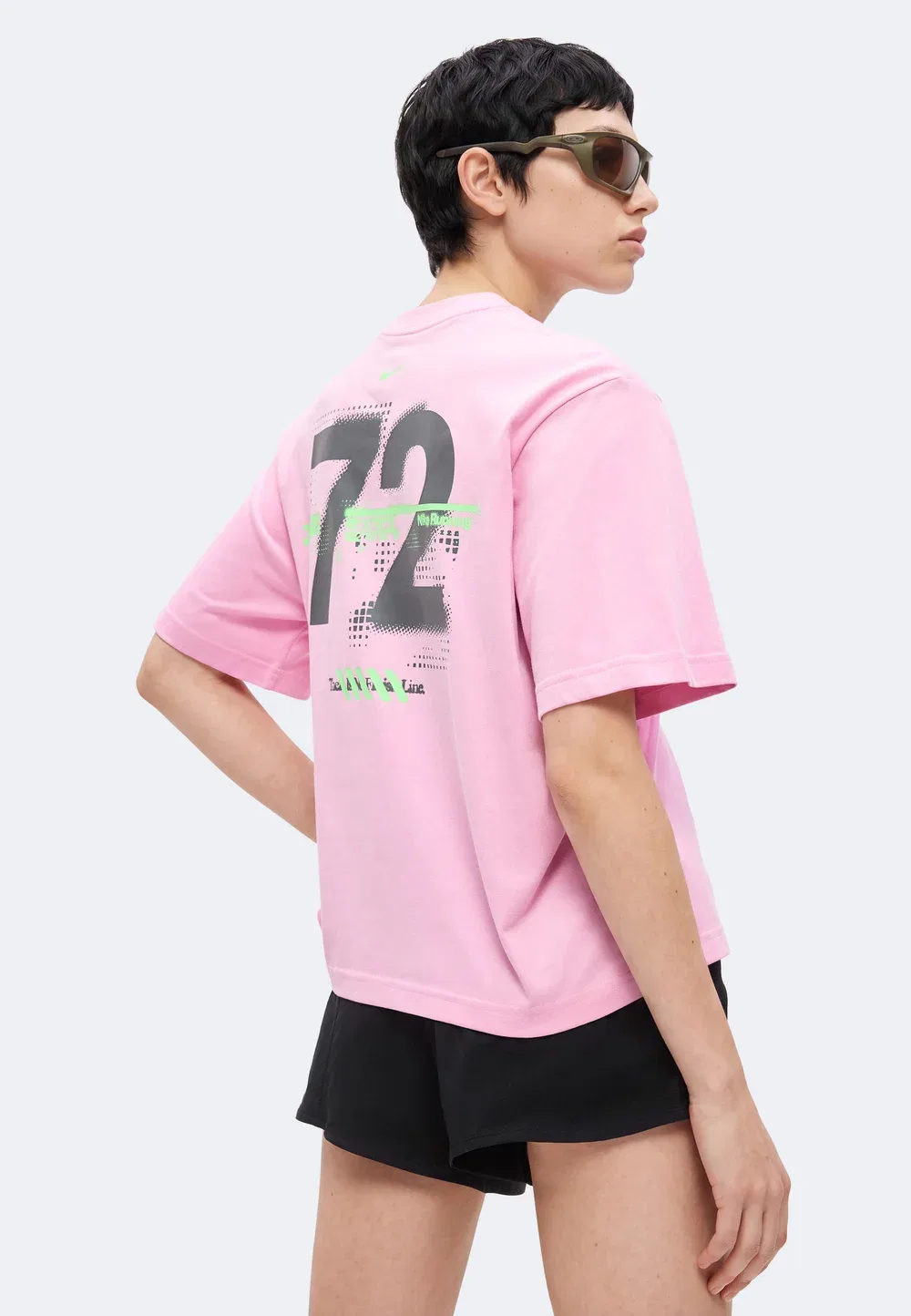 Футболка Swift - спортивная футболка Nike Performance, Pink Rise/Illusion Green — фото 4