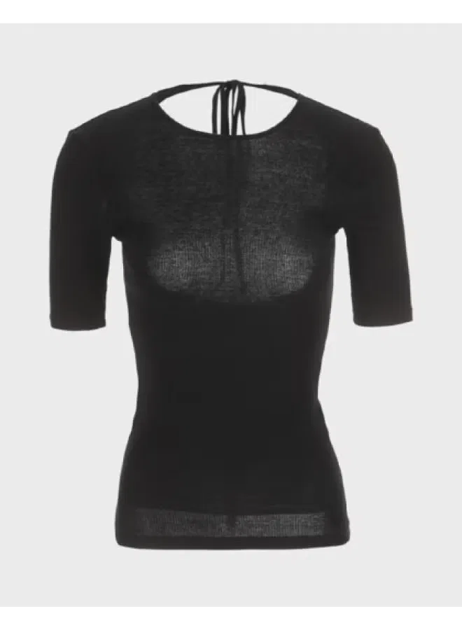 Топ с завязкой на спине Zara, черный