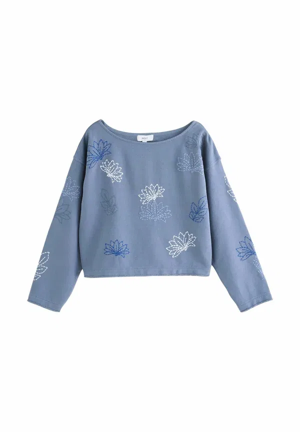 Свитшот с цветочным принтом Sweatshirt Next, синий