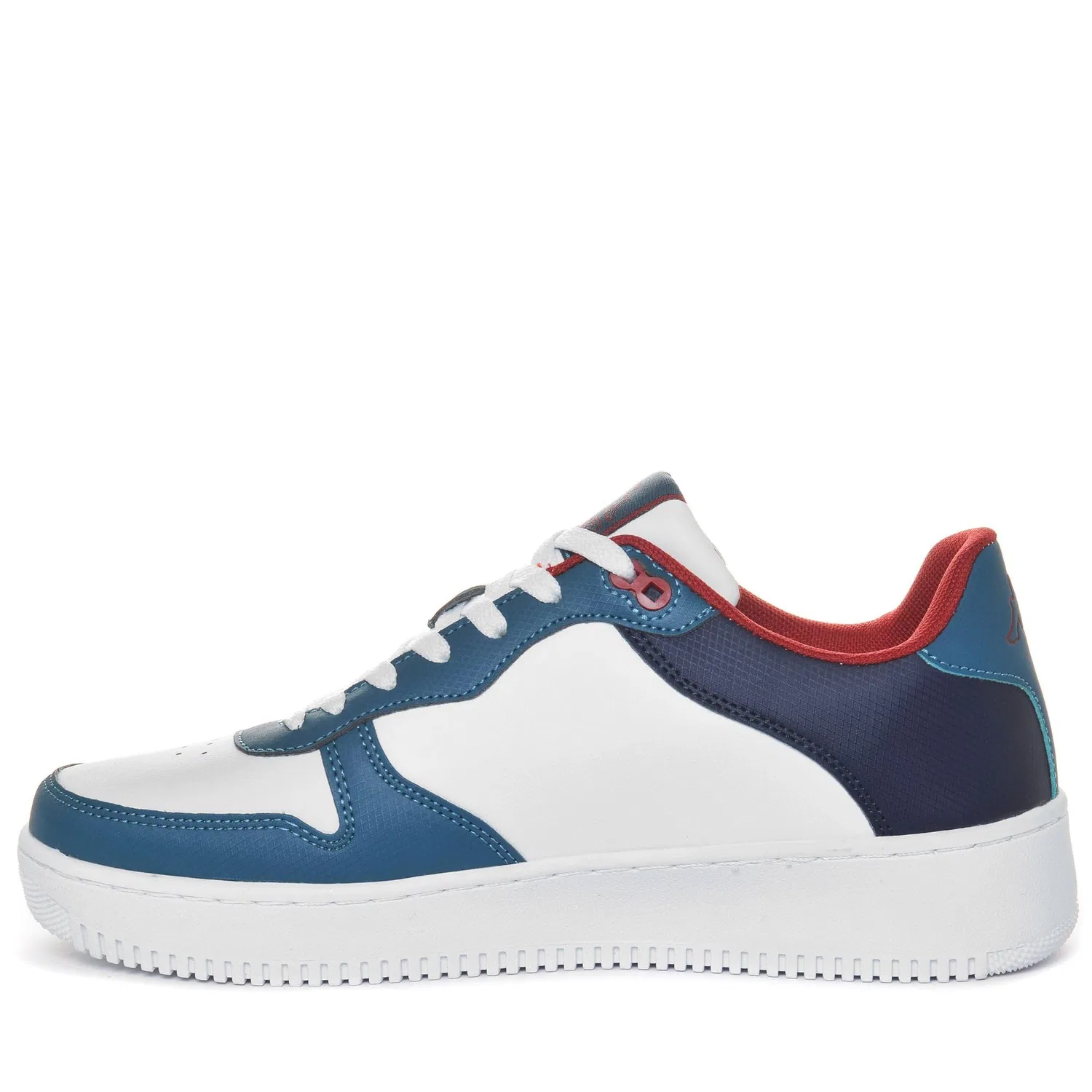 Детские кроссовки с логотипом Maserta Logo Kappa, White Blue Gulf — фото 4