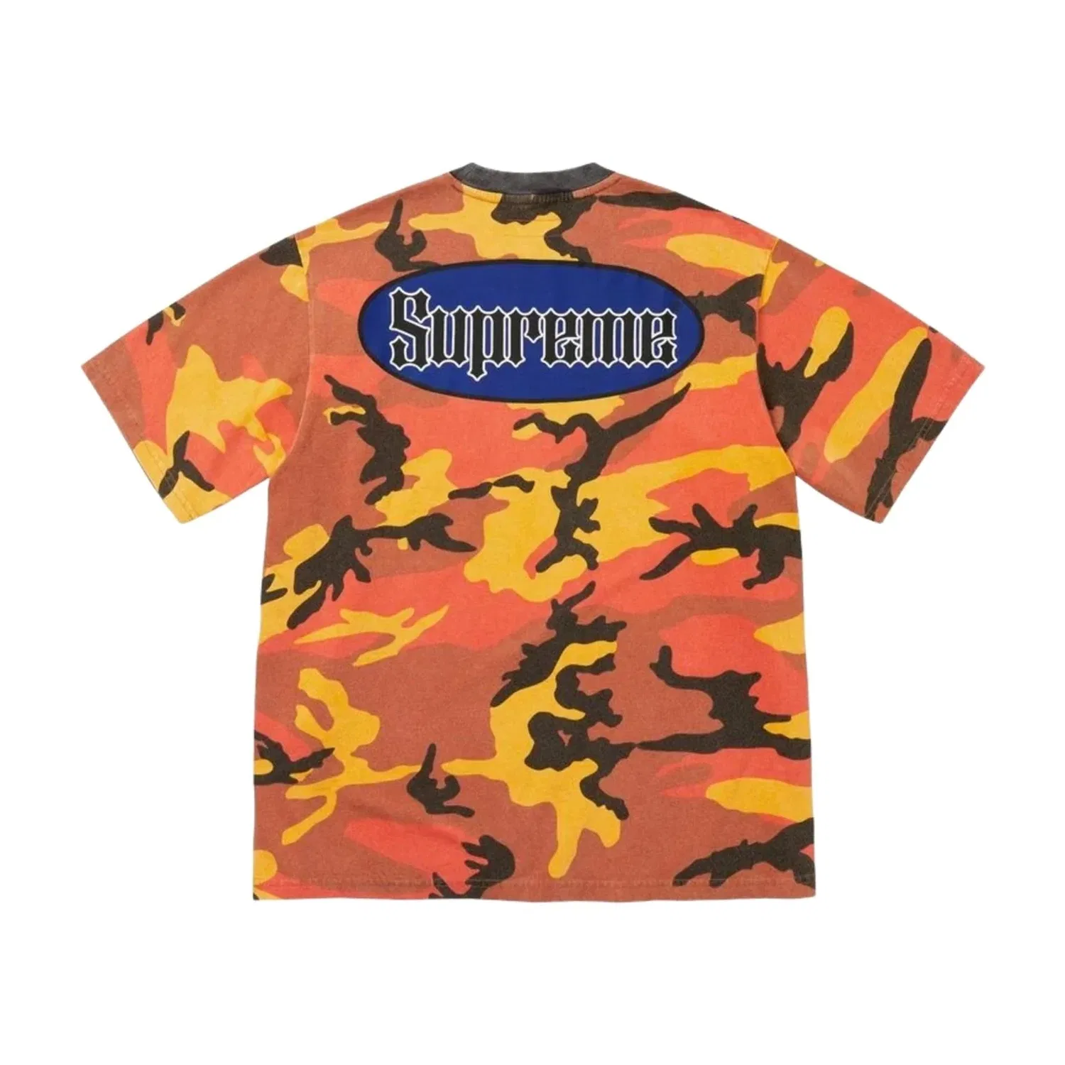 Мужская футболка FW26 Cracked Pocket S/S T-Shirt 'Orange Camo' Supreme, Orange Camo — фото 2