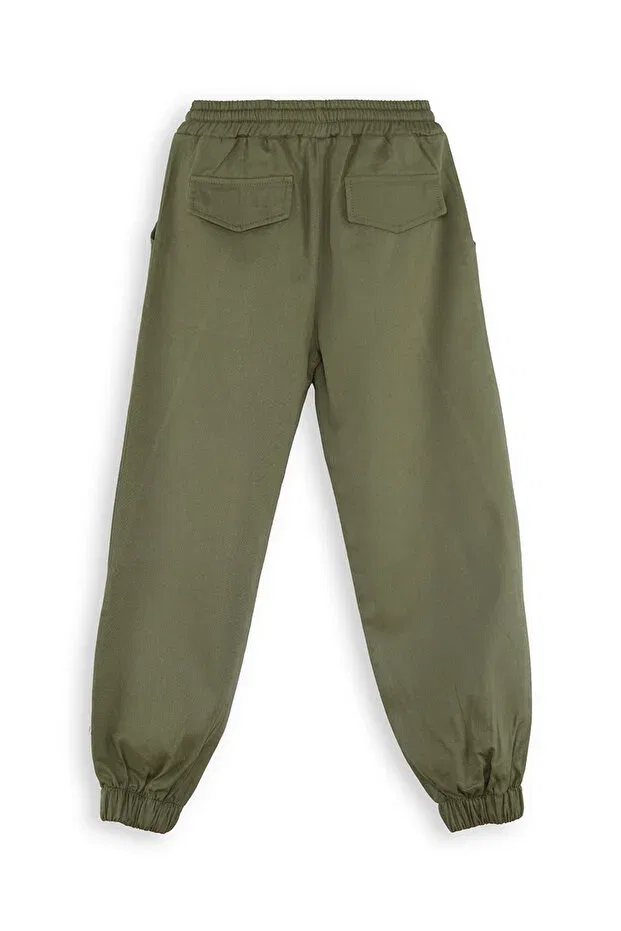 Детские брюки-карго для мальчиков хлопковые Denokids, Khaki — фото 4