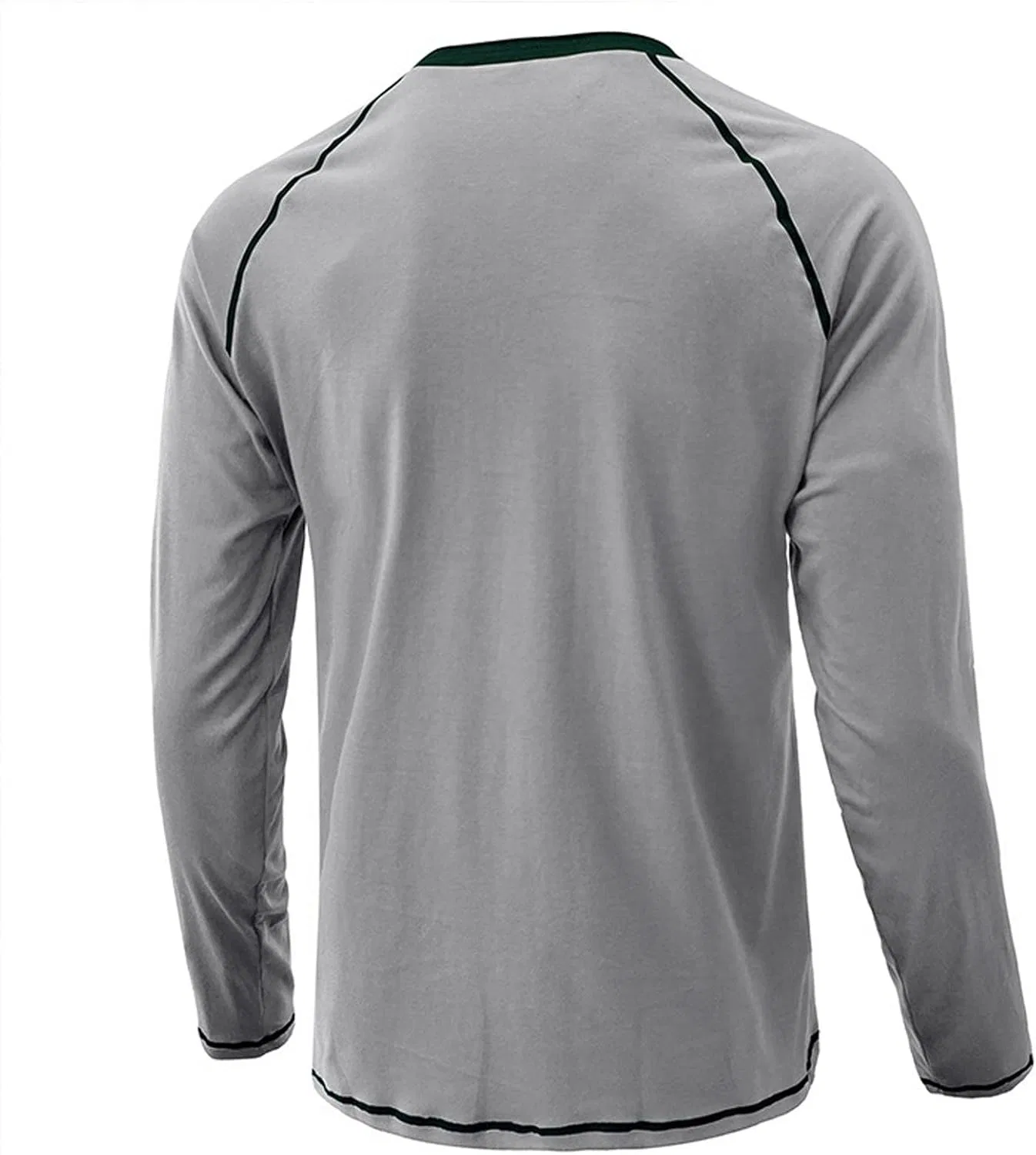 Мужская легкая толстовка с четвертью пуговиц, Slim Fit, Gray — фото 3