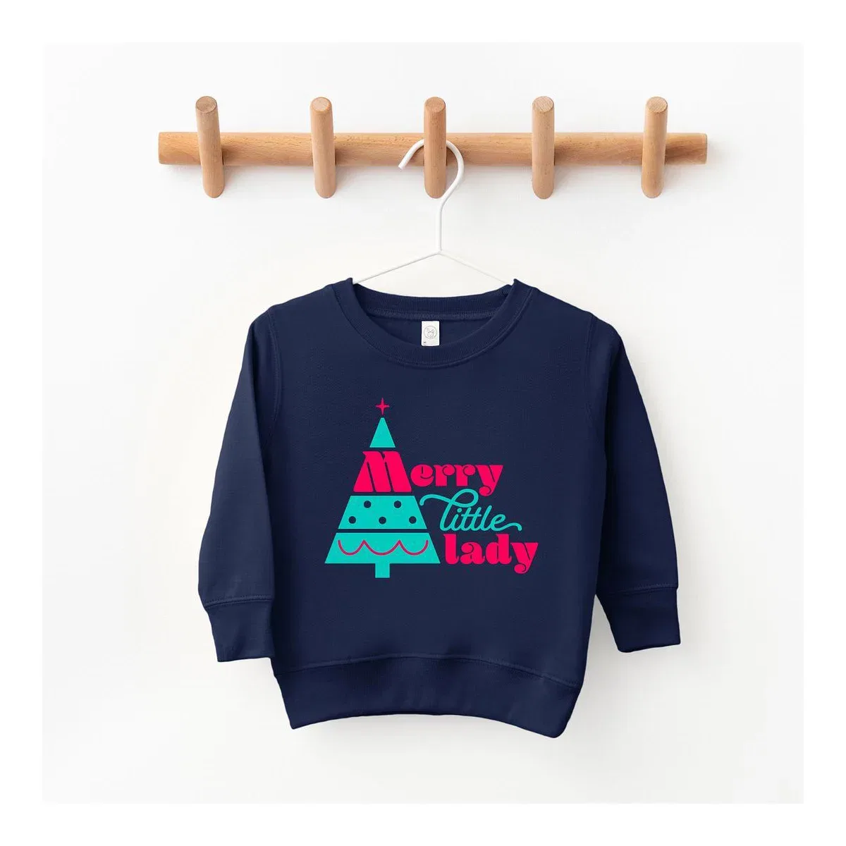Детский свитшот для девочек с принтом Merry Little Lady The Juniper Shop, Navy