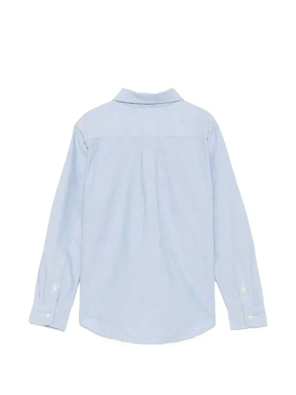 Рубашка из ткани оксфорд с вышитым логотипом Polo Ralph Lauren Kids, синий — фото 2