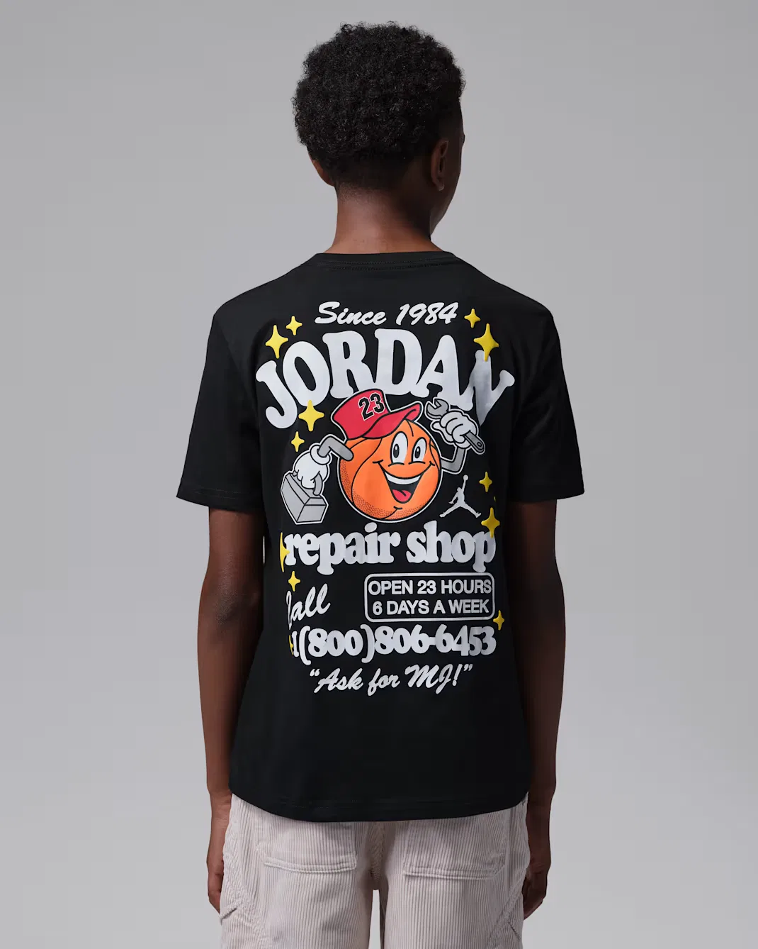 Детская футболка "Мастерская ремонта Майкла Джексона" Jordan, Black