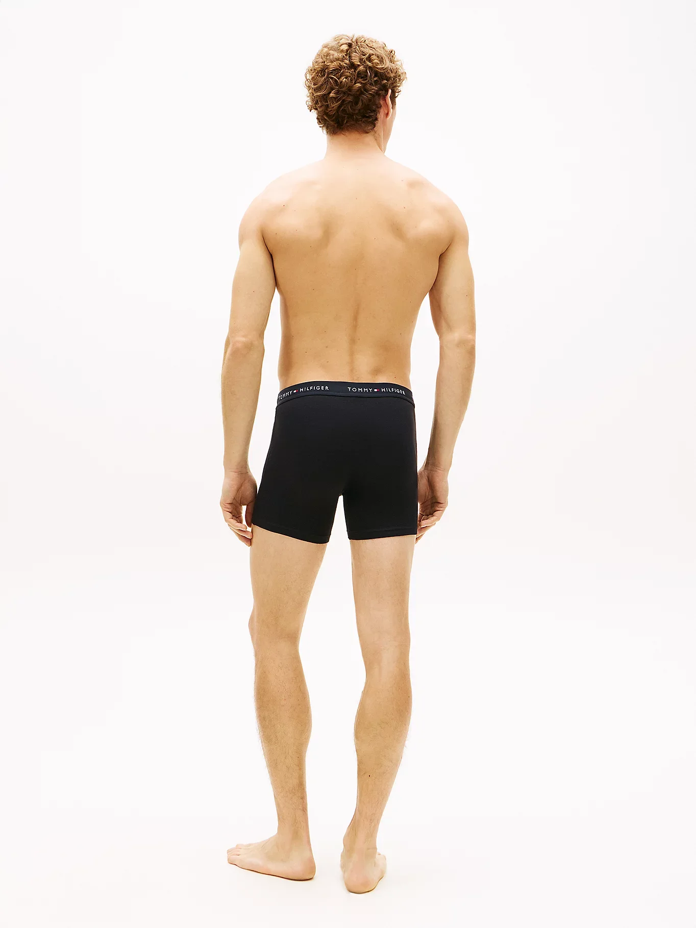 Комплект трусов Tommy Hilfiger Signature Logo Waistband, 3 предмета, черный — фото 3