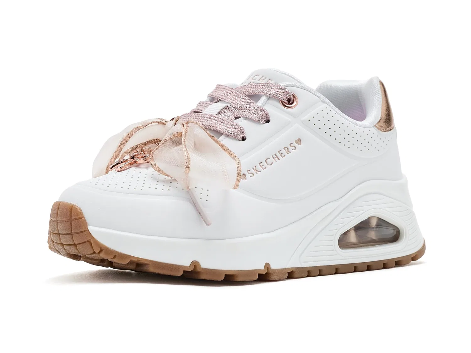 Кроссовки Uno Gen1 310936L (для маленьких и больших детей) Skechers Kids, White/Rosegold — фото 2