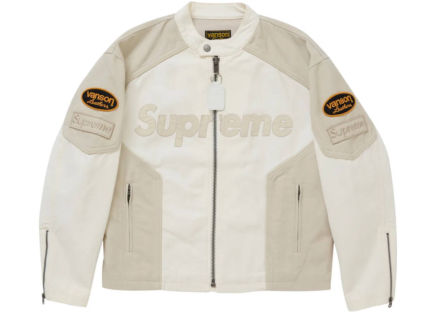 Мужская куртка из кордуры с хлопком Supreme Vanson Leathers, White