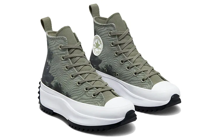 Детские кеды из канваса с платформой Run Star Hike Converse, Green — фото 4