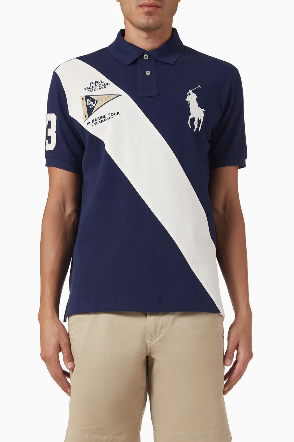 Футболка-поло с принтом полосками Polo Ralph Lauren