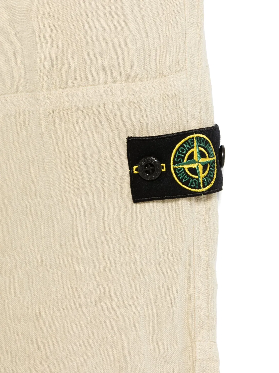 Штаны с компасной эмблемой Stone Island, светло-бежевый — фото 2