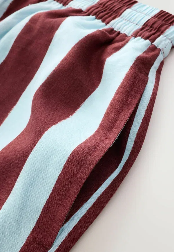 Брюки полосатые Trousers Next blue, burgundy, red stripe, красный/синий/бордовый — фото 3