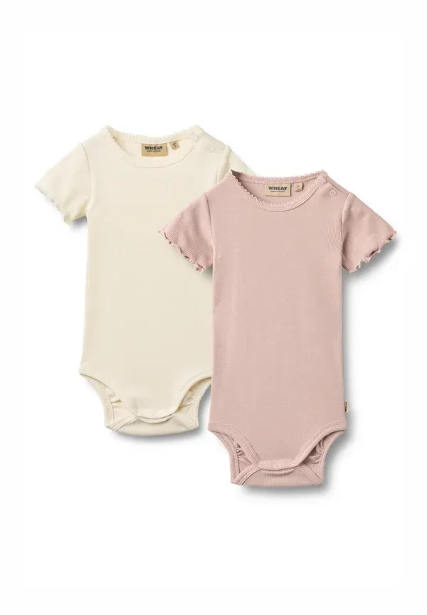 Комплект из 2 боди с коротким рукавом Maren Wheat, rose powder, розовый