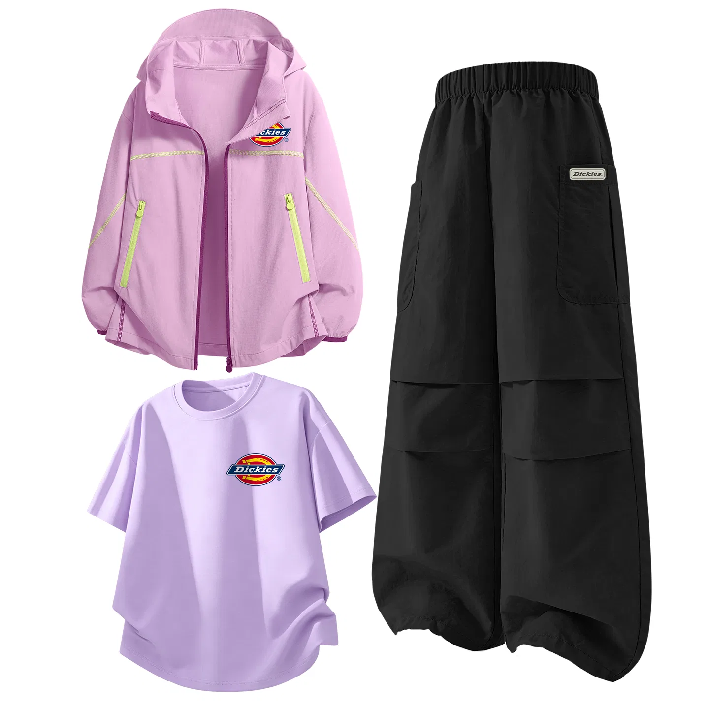Детский комплект из 3 предметов Dickies, Silicone Standard K Purple+Standard K Hook-and-Loop K Black+Standard K Taro Purple