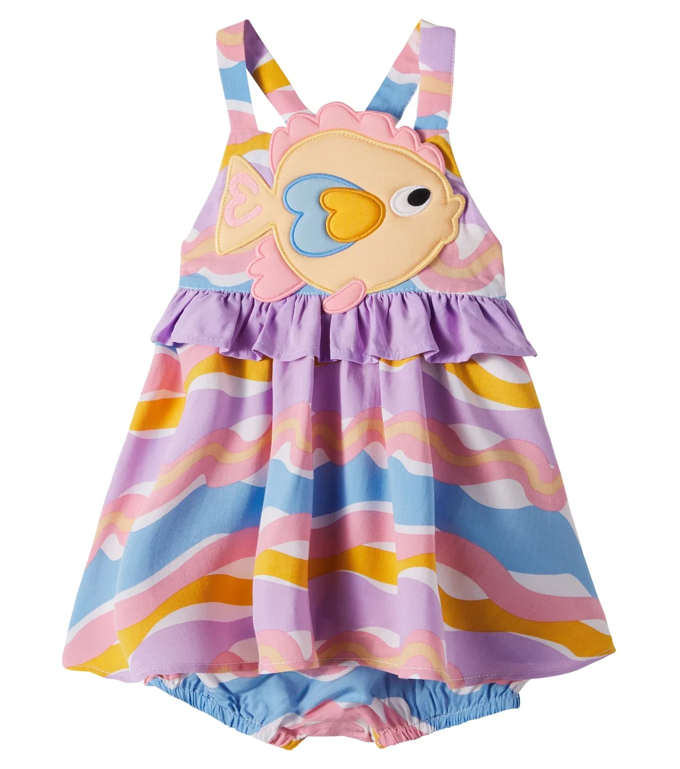 Комплект платья с принтом и панталон Stella Mccartney Kids, мультиколор